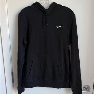 Nike Black Hoodie with White Swoosh